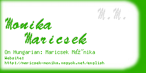 monika maricsek business card